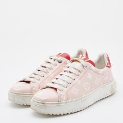 LOUIS VUITTON Monogram By The Pool Time Out Sneakers 38.5 Rose