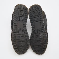 Louis Vuitton Black Suede, Mesh and Monogram Canvas Run Away Sneakers Size 37