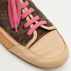 Louis Vuitton Brown Monogram Canvas and Leather Capucines Sneakers Size 39