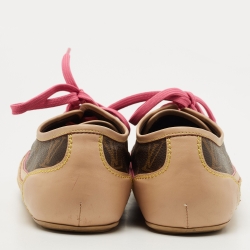 Louis Vuitton Brown Monogram Canvas and Leather Capucines Sneakers Size 39