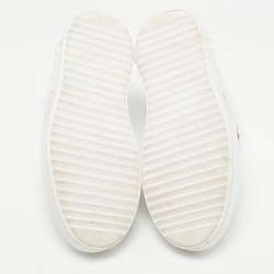 Louis Vuitton White/Green Leather Time Out Sneakers Size 37