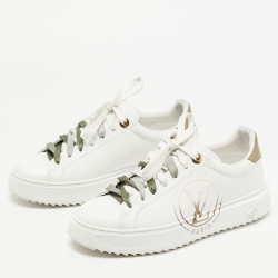 Time out leather trainers Louis Vuitton White size 37 EU in Leather -  22882059