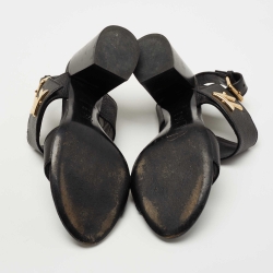 مملو كة مسبقًا Louis Vuitton Black Leather Horizon Ankle Strap Sandals Size 39.5