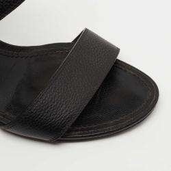 مملوكة مسبقًا Louis Vuitton Black Leather Horizon Ankle Strap Sandals Size 39.5