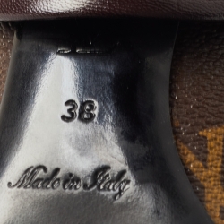 Louis Vuitton Brown Monogram Canvas and Leather Pointed Toe Pumps Size 38