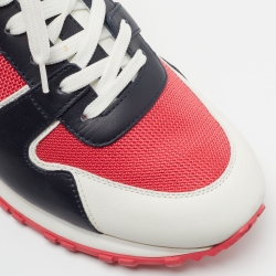 Louis Vuitton Multicolor Mesh and Leather Run Away Sneakers Size 38