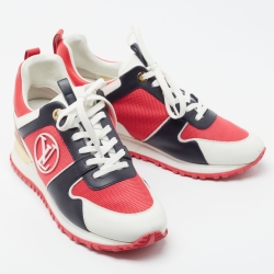 Louis Vuitton Multicolor Mesh and Leather Run Away Sneakers Size 38