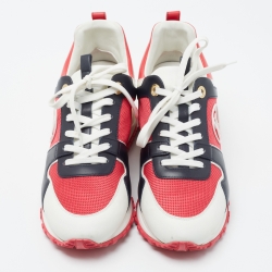 Louis Vuitton Multicolor Mesh and Leather Run Away Sneakers Size 38