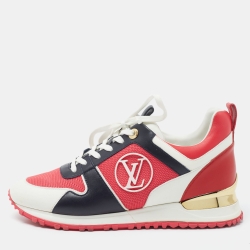 Louis Vuitton Multicolor Mesh and Leather Run Away Sneakers Size 38