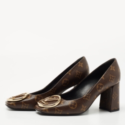 Louis Vuitton Brown Monogram Canvas Madeleine Pumps Size 37