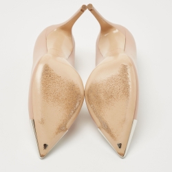 Pre Owned Louis Vuitton Pink Leather Urban Twist Pumps Size 38.5