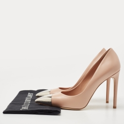 Pre Owned Louis Vuitton Pink Leather Urban Twist Pumps Size 38.5