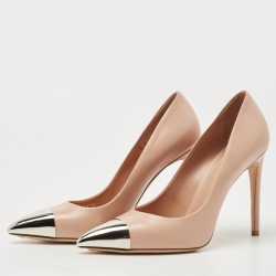 Pre Owned Louis Vuitton Pink Leather Urban Twist Pumps Size 38.5