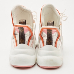 Louis Vuitton White Nylon and Leather Archlight Sneakers Size 38