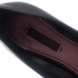 Pre Owned Louis Vuitton Black Patent Pointed Toe Pumps Size 36.5