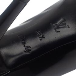 Pre Owned Louis Vuitton Black Patent Pointed Toe Pumps Size 36.5