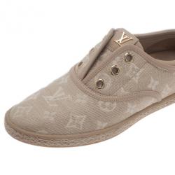 Pre Owned Louis Vuitton Monogram Canvas Espadrilles Sneakers Size 36
