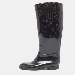 Louis Vuitton Womens Rain Boots Boots, Black, 39cm