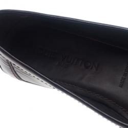 Pre Owned Louis Vuitton Brown Patent Leather Oxford Loafers Size 37.5