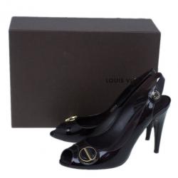 مملوكة مسبقًا Louis Vuitton Amarante Sloane Slingback Sandals Size 37.5