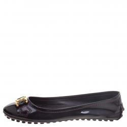 مملوكة مسبقًا Louis Vuitton Amarante Patent Leather Oxford Ballet Flats Size 36
