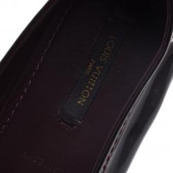 مملوكة مسبقًا Louis Vuitton Amarante Patent Leather Oxford Ballet Flats Size 36