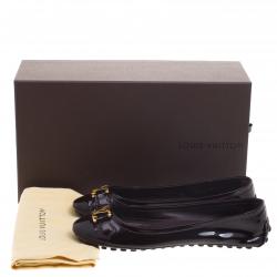 مملوكة مسبقًا Louis Vuitton Amarante Patent Leather Oxford Ballet Flats Size 36