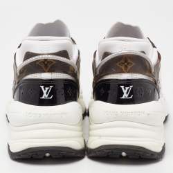 Pre Owned Louis Vuitton Tricolor Mesh and Monogram Canvas Low Top Sneakers Size 38.5