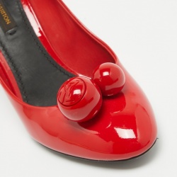 Louis Vuitton Red Patent Leather Dice Pumps Size 37