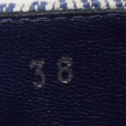 مملوكة مسبقًا Louis Vuitton Navy Blue Monogram Canvas and Leather Sail Away Wedge Sandals Size 38