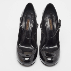 Pre Owned Louis Vuitton Black Patent Leather Mary Jane Pumps Size 37