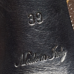 Pre Owned Louis Vuitton Brown/Black Monogram Canvas and Patent Cherie Pumps Size 39