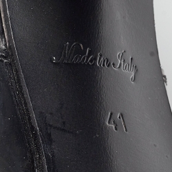 مملوكة مسبقًا Louis Vuitton Brown/Black Monogram Canvas and Patent Cross Ankle Strap Sandals Size 41