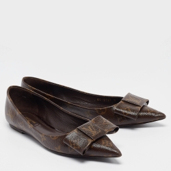 مملوكة مسبقًا Louis Vuitton Monogram Canvas Louise Bow Ballet Flats Size 38.5
