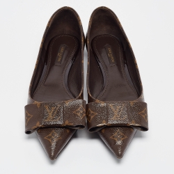 مملوكة مسبقًا Louis Vuitton Monogram Canvas Louise Bow Ballet Flats Size 38.5