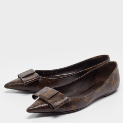 مملوكة مسبقًا Louis Vuitton Monogram Canvas Louise Bow Ballet Flats Size 38.5