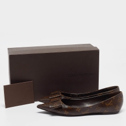 مملوكة مسبقًا Louis Vuitton Monogram Canvas Louise Bow Ballet Flats Size 38.5