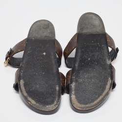 Pre Owned Louis Vuitton Monogram Canvas Bom Dia Flat Mules Size 39.5