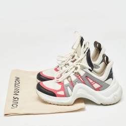 Louis Vuitton Multicolor Leather and Mesh Archlight Sneakers Size 37