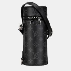 Pre Owned Louis Vuitton Black Monogram Eclipse Bottle Holder