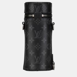 Pre Owned Louis Vuitton Black Monogram Eclipse Bottle Holder