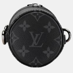 Pre Owned Louis Vuitton Black Monogram Eclipse Bottle Holder
