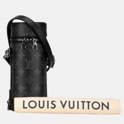 Pre Owned Louis Vuitton Black Monogram Eclipse Bottle Holder