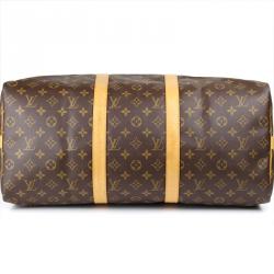 Pre Owned Louis Vuitton Monogram Canvas Keepall Bandouliere 50 Bag