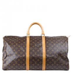 Pre Owned Louis Vuitton Monogram Canvas Keepall 55 Bag
