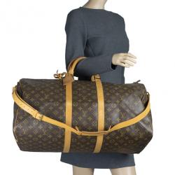 Pre Owned Louis Vuitton Monogram Canvas Keepall Bandouliere 55