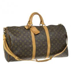Pre Owned Louis Vuitton Monogram Canvas Keepall Bandouliere 55