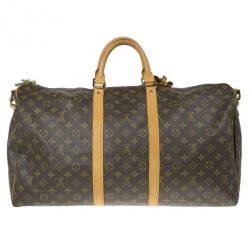 Pre Owned Louis Vuitton Monogram Canvas Keepall Bandouliere 55