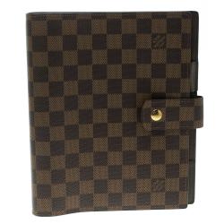 Pre Owned جراب مفكرة لوي فيتون حلقة كبيرة دامييه أيبين