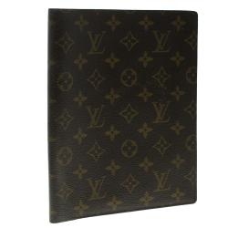 Pre Owned Louis Vuitton Monogram Canvas Large Desk Agenda Cover